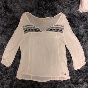 Hollister white blouse